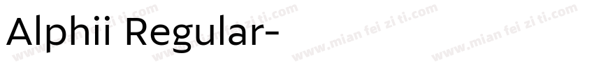 Alphii Regular字体转换